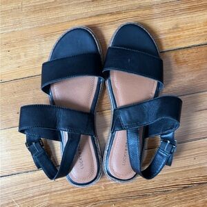 Lucky Brand Black Leather Sandals